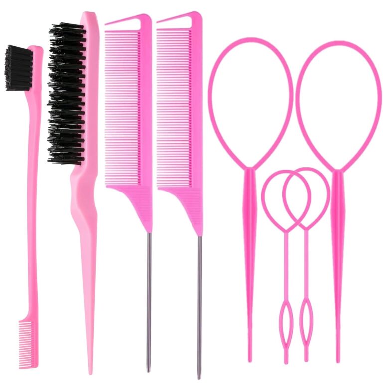 Best Hair Solution: How to Tame Unruly Locks with 8Pcs Brush Set & 4Pcs Tail Tools