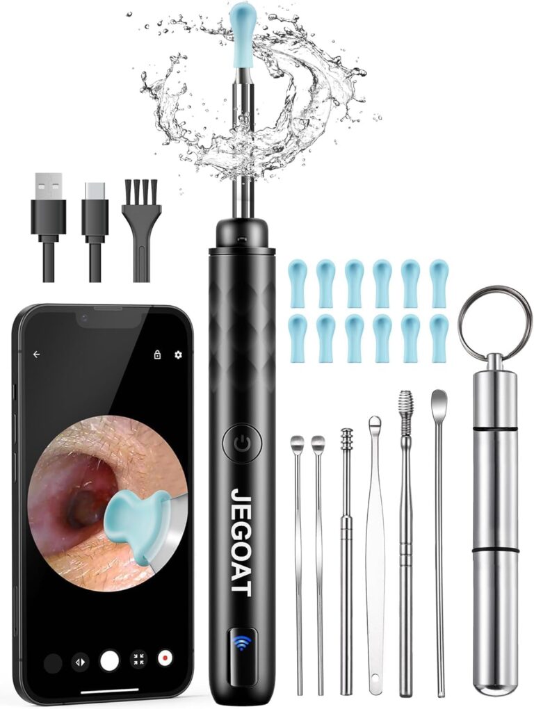 Best Ear Wax Removal Solution: Clear Clogged Ears with 6-Led Lighting and 1296P HD Scope