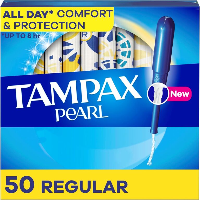 Best Leak Protection: Tampax Pearl Regular, 50 Count