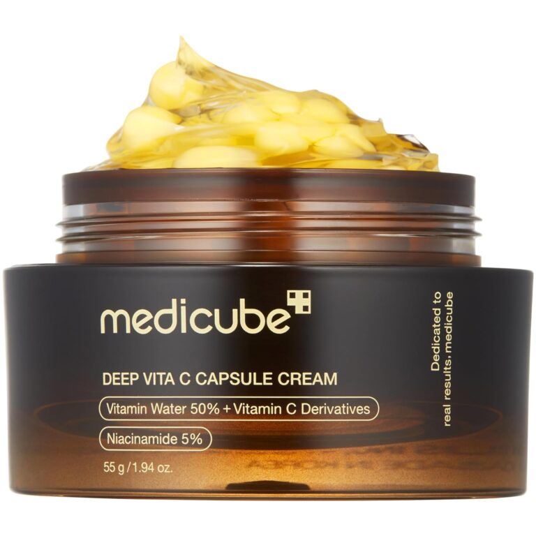 So lösen Sie Falten: medicube Best Vitamin C Kapsel Creme für strahlende Haut
